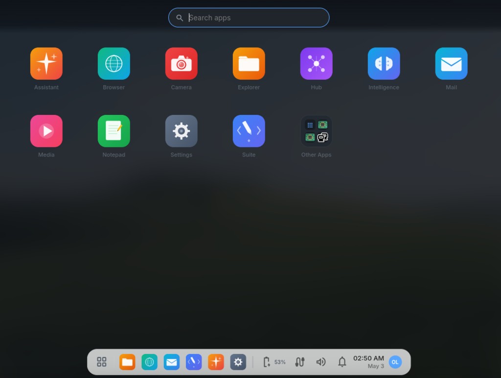 Launchpad showing all thirteen Ollie apps